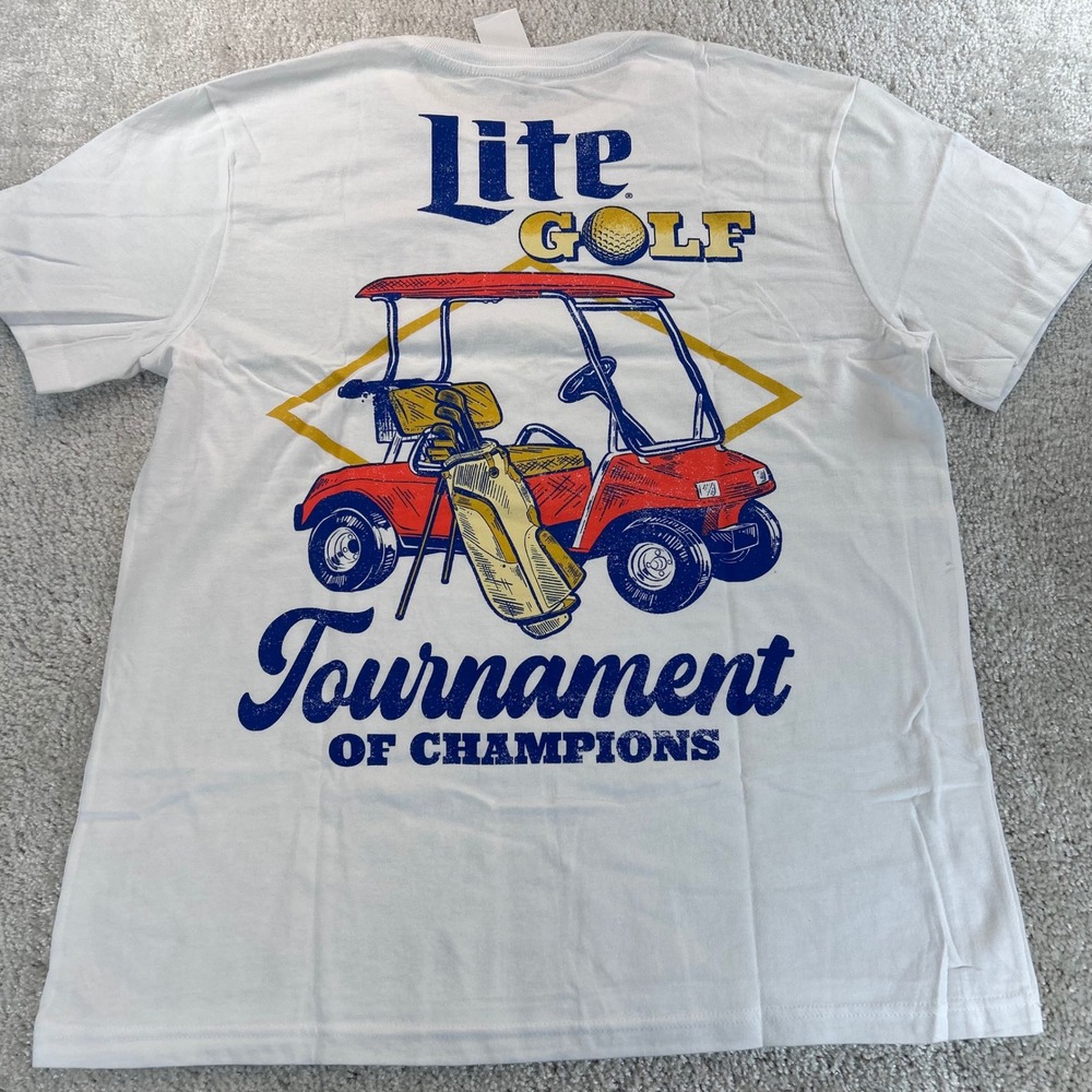 Miller Lite Golf Tournament of Champions White Graphic T-Shirt Mens XL